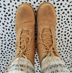 Tan suede boots